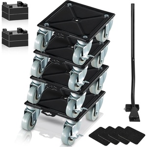 VEVOR Furniture Dolly, Heavy Duty Furniture Movers with 5 x 360° Rotation Wheels, Carbon Steel Panel, Furniture Lift Slider Tool Set for Appliances, Sofa, Fridge, Washing Machine(Large (6.4” x 6.9”))