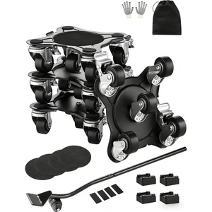 VEVOR Furniture Dolly, Heavy Duty Furniture Movers with 5 x 360° Rotation Wheels, Carbon Steel Panel, Furniture Lift Slider Tool Set for Appliances, Sofa, Fridge, Washing Machine(Large (6.3” x 6.3”))