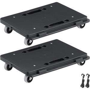 VEVOR Furniture Moving Dolly, 16 x 11in 500 lbs Capacity Furniture Movers Dollies 4 Wheels, Portable Moving Rollers Heavy Duty, Interlocking Small Flat Dolly Cart for Heavy Furniture, 2 Pack, Black