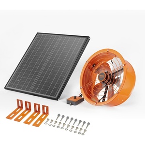 VEVOR Gable Mount Fan, 14 Inch Solar Power Attic Exhaust Fan with Adjustable Thermostat & Outer Mesh, 1300 CFM House Ventilator Cool Upto 1850 Sq.Ft, Quiet Ventilation for Roof, Garage, Shop, Black