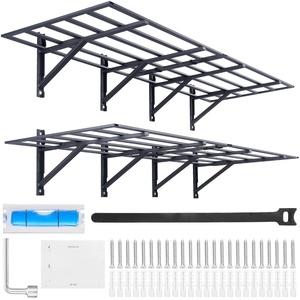 VEVOR Garage Shelving Wall Mounted, 2 x 6 ft Heavy Duty Garage Wall Shelves, 1600 lbs Load Capacity Garage Storage Rack Floating Shelves, 2 Pack, Suitable for Shop, Shed, Garage Storage