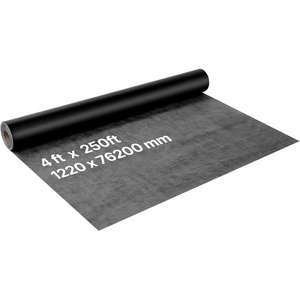 VEVOR House Wrap, 4 x 250 ft, 0.17 mm Thick Vapor Barrier, Heavy Duty Plastic Sheeting for Tear-Resistant, Drop Cloth Vapor Barrier Covering for Residential & Commercial Construction, Black