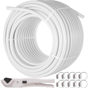 VEVOR PEX Pipe 1/2 Inch, 300 Feet Non-Oxygen Barrier PEX-B Flexible Pipe Tubing for Potable Water, for Hot/Cold Water & Easily Restore, Plumbing Applications with Free Cutter & Clamps,Blue | for Potable/Hot/Cold Water, Easily Restore, Plumbing Applications with Free Cutter & Clamps, Blue(White)