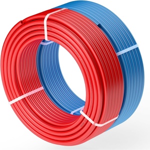 VEVOR PEX Pipe 3/4 Inch, 100 Feet Non-Oxygen Barrier PEX-A Flexible Pipe Tubing for Potable Water, for Hot/Cold Water & Easily Restore, Plumbing Applications with Free Cutter,White | Pipe Tubing for Potable / Hot / Cold Water & Easily Restore, Plumbing Applications with Free Cutter, White(Blue+Red)