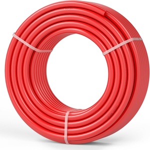 VEVOR PEX-B Pipe 3/4 Inch x 100 Feet, Non-Oxygen Barrier Flexible Pipe Tubing, Red for Hydronic Radiant Floor Heating, Water Plumbing Applications with Cutter& Clamps(Red)