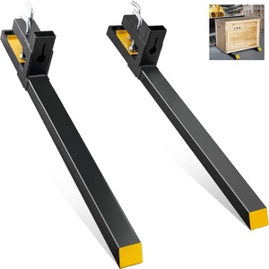 VEVOR Pallet Forks, 4000 lbs Clamp on Pallet Forks, 60″ Total Length Heavy Duty Pallet Forks, Tractor Bucket Forks for Tractor Attachments, Skid Steer, Loader Bucket