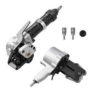 VEVOR Pneumatic Steel Strapping Machine, 8500 N Tension Force, Metal Strapping Tool Tensioner and Cutter Sealer for 1.25 in Width Metal Belt, Heavy Duty Split Type Baler for High Tensile Packaging(1 1/4″Width)