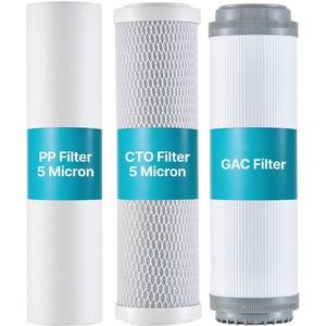 VEVOR RV Water Filter, 2-Cartridge 2.5 x 10 in Water Filter System for RV, Remove Sediments, Chlorine, Bad Tastes, Odors, and Most Contaminants, RV Filter for Campers, Boats, Vans(3 Pack-2.5*10inch)