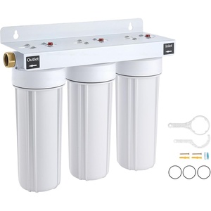 VEVOR RV Water Filter, 2-Cartridge 2.5 x 10 in Water Filter System for RV, Remove Sediments, Chlorine, Bad Tastes, Odors, and Most Contaminants, RV Filter for Campers, Boats, Vans(14.2″ x 5.3″ x 13.2″)