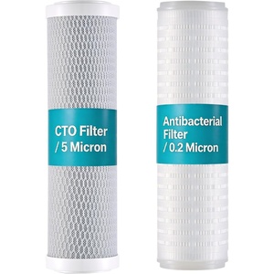 VEVOR RV Water Filter with Bracket, 2-Cartridge 2.5 x 10 in Water Filter System for RVs, Remove Chlorine, Bad Tastes, Odors, and Most Contaminants, for Campers, Boats, Vans(2 Pack-2.5*10inch)