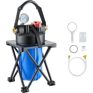 VEVOR RV Water Filter with Bracket, 2-Cartridge 2.5 x 10 in Water Filter System for RVs, Remove Chlorine, Bad Tastes, Odors, and Most Contaminants, for Campers, Boats, Vans(R1-4.5*10inch)