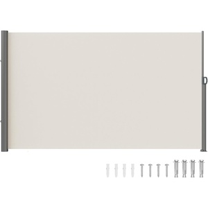 VEVOR Retractable Side Awning, UV 50 118″ x 71″ Retractable Patio Screen Waterproof, 280 g Thicken Folding Room Divider Wind Screen for Privacy, Garden, Outdoor, Patio and Terrace, Black(Beige)