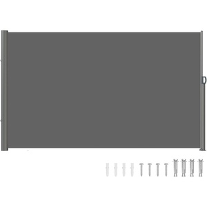 VEVOR Retractable Side Awning, UV 50 118″ x 71″ Retractable Patio Screen Waterproof, 280 g Thicken Folding Room Divider Wind Screen for Privacy, Garden, Outdoor, Patio and Terrace, Black(Gray)