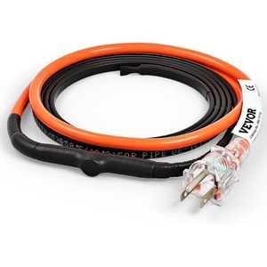 VEVOR Self-Regulating Pipe Heating Cable, 120-feet 5W/ft Heat Tape for Pipes Freeze Protection, Protects PVC Hose, Metal and Plastic Pipe from Freezing, 120V(6 Feet)