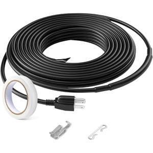 VEVOR Self-Regulating Pipe Heating Cable, 80FT 5W/FT Heat Tape for Pipes, Roof Snow Melting De-icing, Gutter and Pipe Freeze Protection(12FT)