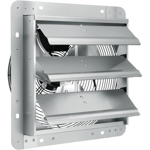 VEVOR Shutter Exhaust Fan, 16” with Various Speeds, AC-motor, 2000 CFM, Wall Mount Attic Fan, Ventilation and Cooling for Greenhouses, Garages, Sheds, FCC(12 Inch)