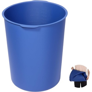 VEVOR Silicone Bucket, 5 Gallon Blue Reusable Bucket Liner for Concrete Mix, for Thinset Paint Concrete Epoxy Mixing, Heavy-Duty Grout Mixer Insert Tool with Graduated Measurements