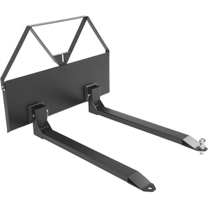 VEVOR Skid Steer Pallet Forks, 2600 lbs Rated Capacity, Pallet Fork Frame Attachment with 48-inch Pallet Forks Blades, 1-7/8 inch Ball Hitch Receiver, Quick Tach Connection for Skid Steers, Tractors