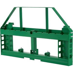 VEVOR Skid Steer Pallet Frame, 4000 lbs Rated Load Capacity, 50-inch Pallet Fork Frame Attachments with 2-inch Hitch Receiver & Spear Sleeves, Fit for John Deere Loaders Quick Attach Mount, Frame Only(Fit for JD)