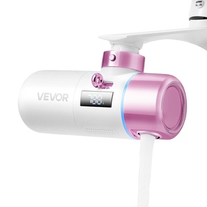 VEVOR Skincare Water Filter, Faucet Mount Water Filters with Micro-Nano Bubble for Skin, Sink Tap Purifier, Removes Chlorine with 1 Filter, for Kitchen and Bathroom Faucets, White + Gold(Rose Red)