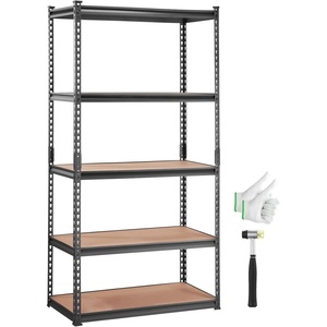 VEVOR Storage Shelves, 2000 lbs, 5 Tier Garage Storage Shelving, 16″ D x 32″ W x 62.8″ H Adjustable Metal Shelves for Garage Shelves Utility Rack Shelf, Ideal for Kitchen, Warehouse, Basement, Black(36″ L x 18″ W x 72″ H)