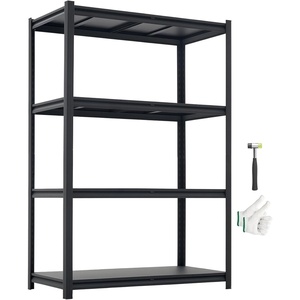 VEVOR Storage Shelves, 2000 lbs, 5 Tier Garage Storage Shelving, 16″ D x 32″ W x 62.8″ H Adjustable Metal Shelves for Garage Shelves Utility Rack Shelf, Ideal for Kitchen, Warehouse, Basement, Black(20″ D x 40″ W x 60″ H)