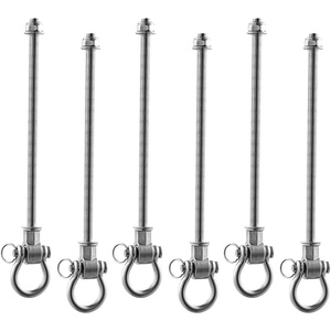 VEVOR Swing Hangers, 6 Pack Heavy Duty Swing Brackets, 850 lbs Each Load Capacity, Smooth Bearing, Stainless Steel Hangers, Ideal for Hammocks Playground Porch Yoga Boxing Bag Indoor Outdoor, Silver