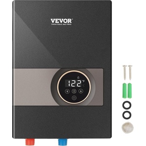 VEVOR Tankless Water Heater Electric, 8KW 240V Black Instant Water Heater, LCD Touch Screen, Digital Temperature Display, Child Security Lock, On Demand for Bathroom, Kitchen, Shower, Mall, Salon(8KW)