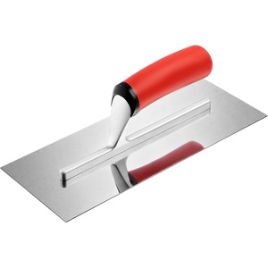 VEVOR Tile Tools, Stainless Steel Squared Notch Tile and Flooring Trowel, 10.9 x 4.4 in Pro Grade Drywall Tool, Ergonomic Rubber Grip Comfort Handle, for Apply, Spread, Flatten, Smooth, Polish(Rectangular)