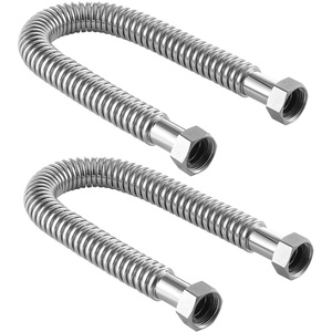 VEVOR Water Heater Kit, 24 Inch Length Water Heater Flex Connector, Waters Heaters Installation Kit with 1″ FIP x 1″ FIP Inlet & Outlet Connection for Bathroom, Kitchen, Laundry Room, Boiler Room