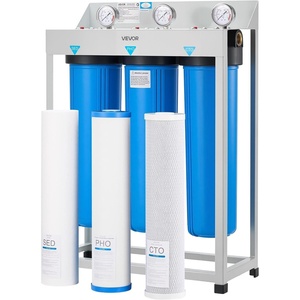 VEVOR Whole House Water Filter System, 3-Stage | Sediment, PHO, CTO | 4.5″ x 20″ Home Water Purifier Filter Reduce Chlorine, Bad Taste, Odor, Rust, Prevent Scale and Corrosion(Anti-Scale Protection)