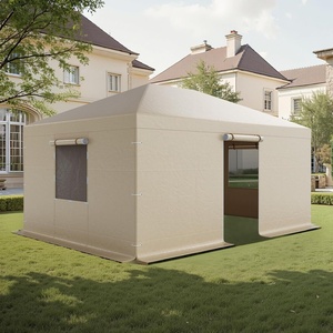 VEVOR Winter Gazebo Cover Fits 12 x 16 ft Hardtop Gazebos, All-Weather Gazebo Cover with Sidewalls & Mesh Windows, High-Density PE Material, Enclosed Storage Shelter Covers, Gazebos not Included(12 x 16 ft（Standard Roof）)