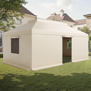 VEVOR Winter Gazebo Cover Fits 12 x 20 ft Hardtop Gazebos, All-Weather Double-Tiered Gazebo Cover with Sidewalls & Mesh Windows, High-Density PE Enclosed Storage Shelter Covers, Gazebos not Included