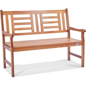 VEVOR Wood Outdoor Bench, 2-Person Garden Bench with Backrest and Armrests, 800 lbs Load Capacity,All-Weather Never Rot Patio Bench for Garden, Park, Yard, Front Porch