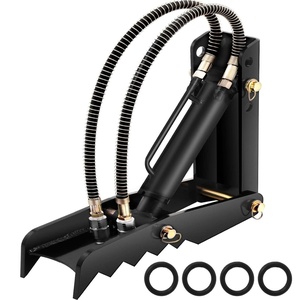 Vevor 18″ Hydraulic Backhoe Thumb, 1/2″ Thickness Heavy Duty Excavator Thumb, Black Steel Weld On Thumb Attachments with Hydraulic Cylinder, Mechanical Hydraulic Thumb for Backhoe/Excavator(18inch)