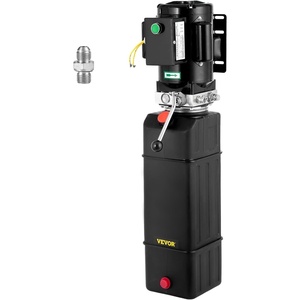 Vevor Hydraulic Pump 15 Quart Hydraulic Motor Hydraulic Lift Single Phase Car Lift 3450 RPM Dump Trailer 208-230 Volt Portable Car Lift 2 Horsepower Auto Lift Vehicle Lift Portable Power Press(14 Quart)