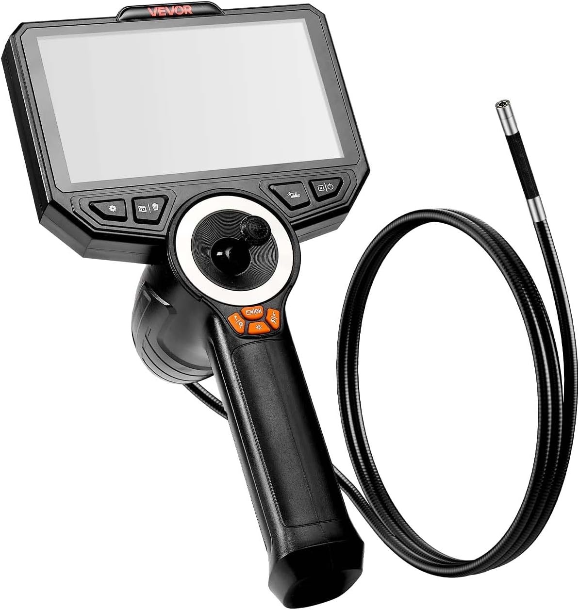 image:imageVEVOR 4Way Articulating Borescope with Light True 1080P HD Industrial Endoscope Inspection Camera with Articulated Probe Flexible Snake Scope Cam for Wall Automotive Engine Inspect49FT032inch Probe
