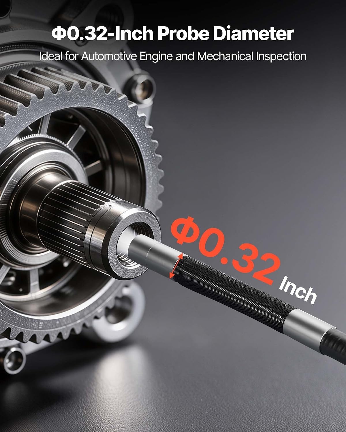 image:imageVEVOR 4Way Articulating Borescope with Light True 1080P HD Industrial Endoscope Inspection Camera with Articulated Probe Flexible Snake Scope Cam for Wall Automotive Engine Inspect49FT032inch Probe