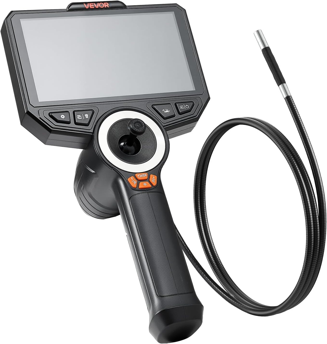 image:imageVEVOR 4Way Articulating Borescope with Light True 1080P HD Industrial Endoscope Inspection Camera with Articulated Probe Flexible Snake Scope Cam for Wall Automotive Engine Inspect49FT024inch Probe