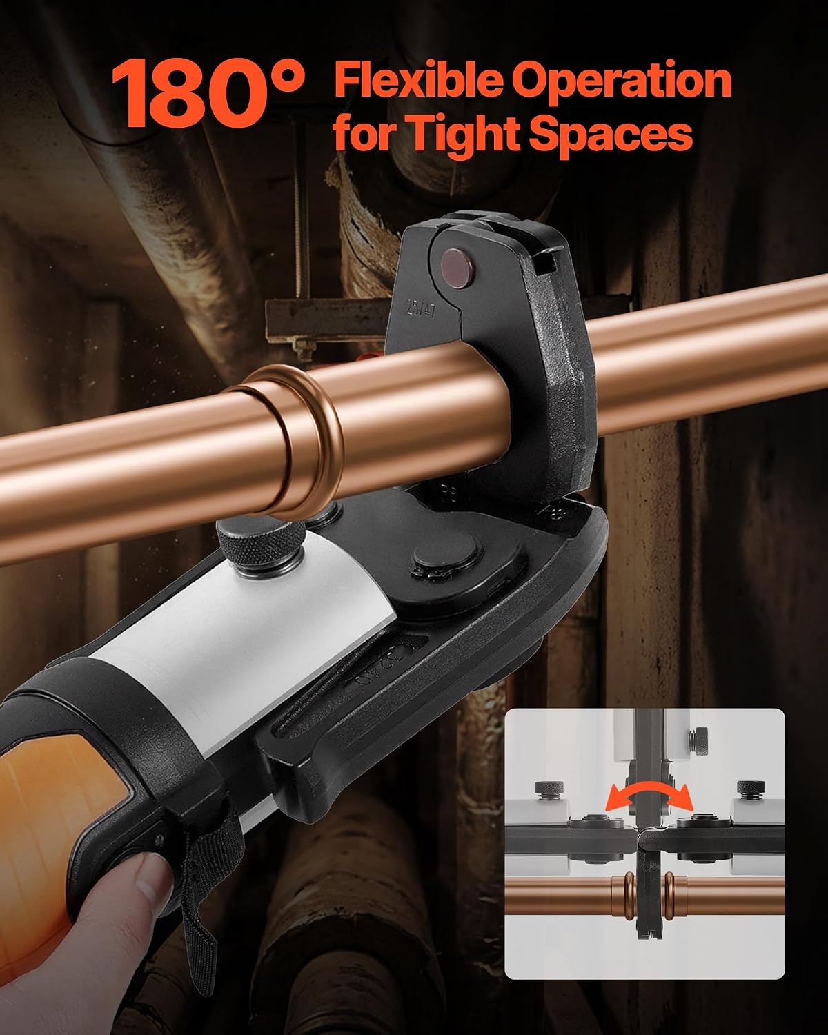 image:imageVEVOR 7PCS Pressing Jaws 14 to 118 Compatible with RLS Copper Pipes Work with 32KN Standard Press Tools for High Pressure HVACR Applications with Case32KNPress 12341114inch