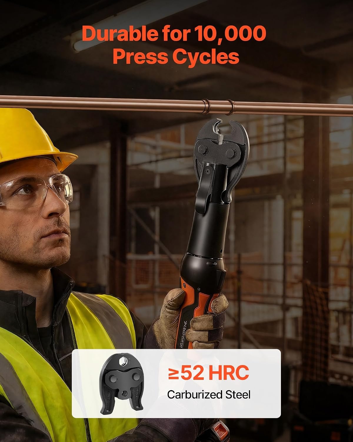 image:imageVEVOR 7PCS Pressing Jaws 14 to 118 Compatible with RLS Copper Pipes Work with 32KN Standard Press Tools for High Pressure HVACR Applications with Case24KNPress 12341inch