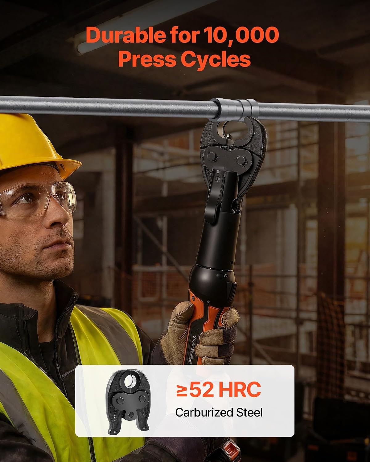 image:imageVEVOR 7PCS Pressing Jaws 14 to 118 Compatible with RLS Copper Pipes Work with 32KN Standard Press Tools for High Pressure HVACR Applications with Case24KNVMP 12inch