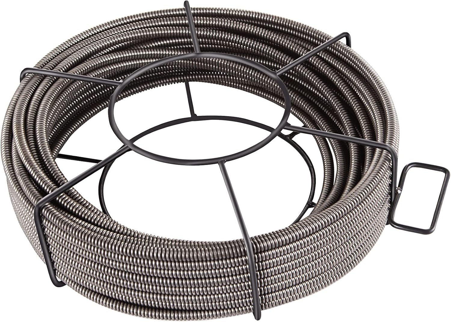 image:imageVEVOR Drain Cleaning Cable 75ft x 12 inch Solid Core Cable Sewer Cable Drain Auger Cable Cleaner Snake Clog Pipe Drain Cleaning Cable WFour Shapes of Cutters50Ft x 12Inch