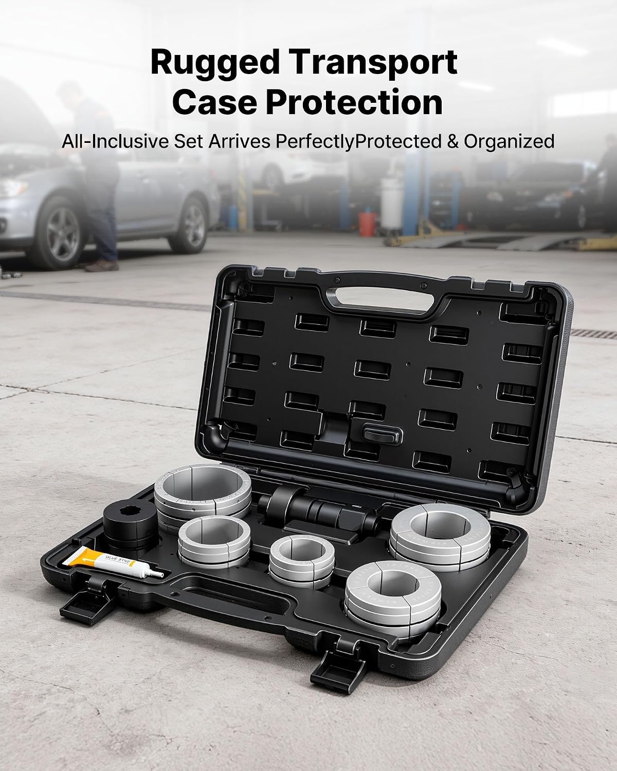 image:imageVEVOR Exhaust Pipe Expander Tool Kit 158 to 414 Exhaust Pipe Stretcher Muffler Pipes Spreader with 7 HeavyDuty Collects amp Storage Case Automotive Car Tool Kit for Tailpipes Tubes