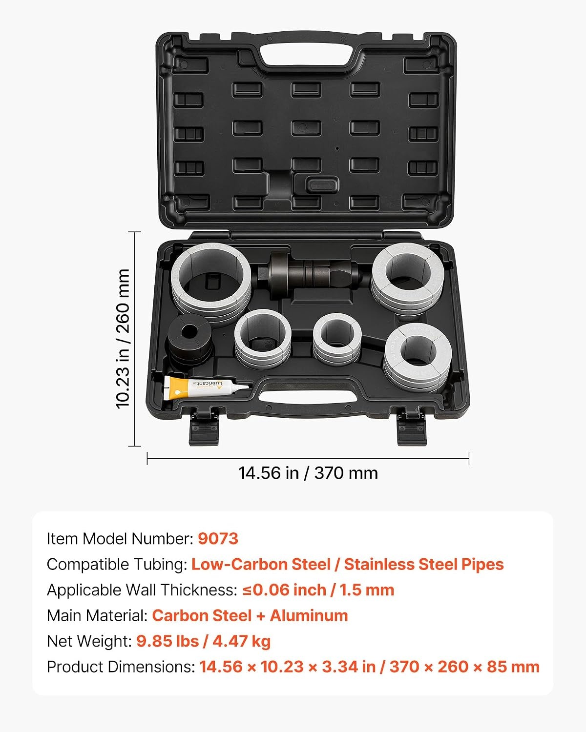 image:imageVEVOR Exhaust Pipe Expander Tool Kit 158 to 414 Exhaust Pipe Stretcher Muffler Pipes Spreader with 7 HeavyDuty Collects amp Storage Case Automotive Car Tool Kit for Tailpipes Tubes