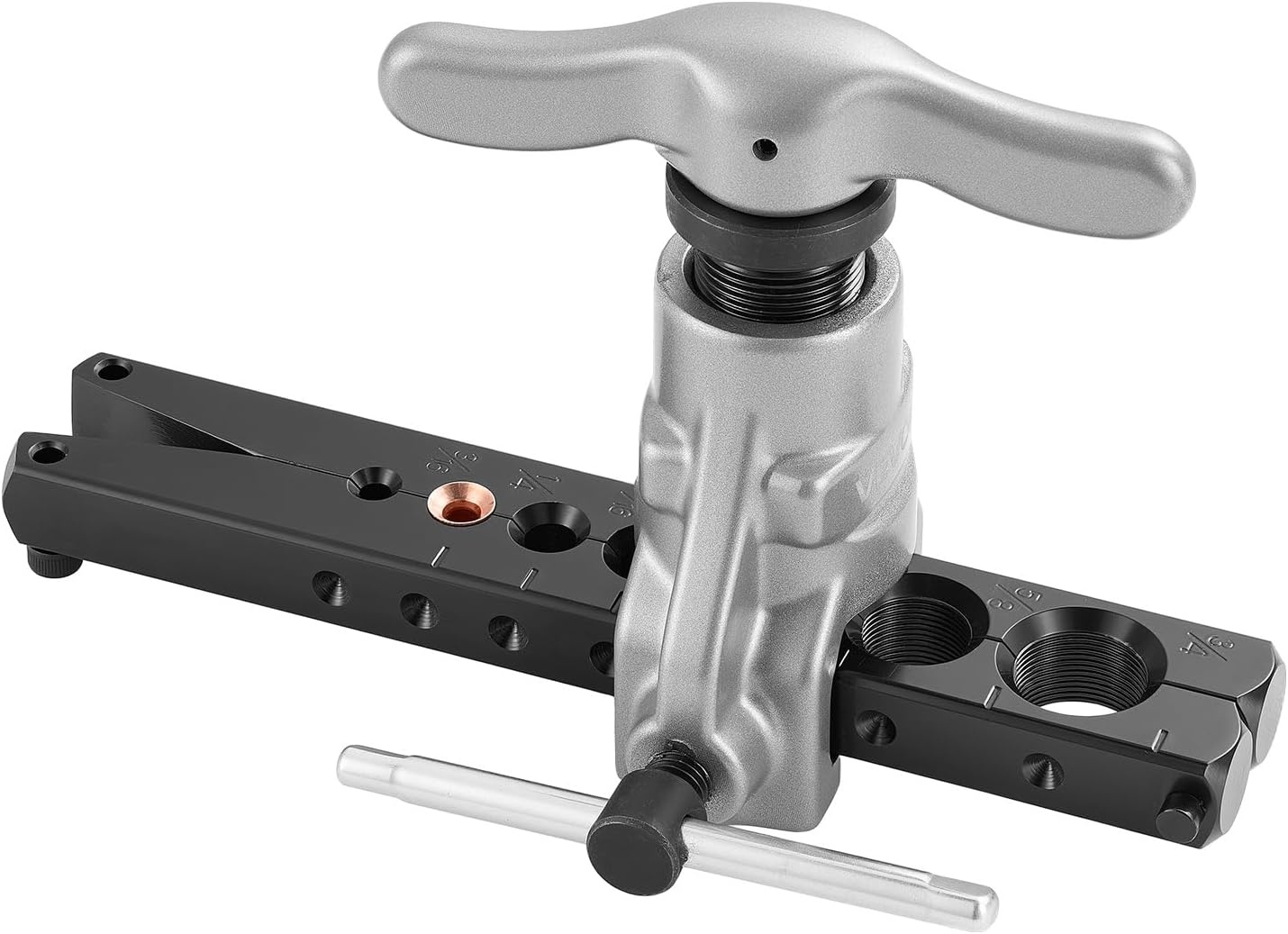 image:imageVEVOR Flaring Tool HVAC 45 Eccentric Single Flaring Tool for 1434 amp 619mm Copper Aluminum Tubes with Metric amp SAE Clamps Tube Cutter amp Toolbox for Refrigeration Air Conditioner RepairSAE Sizes