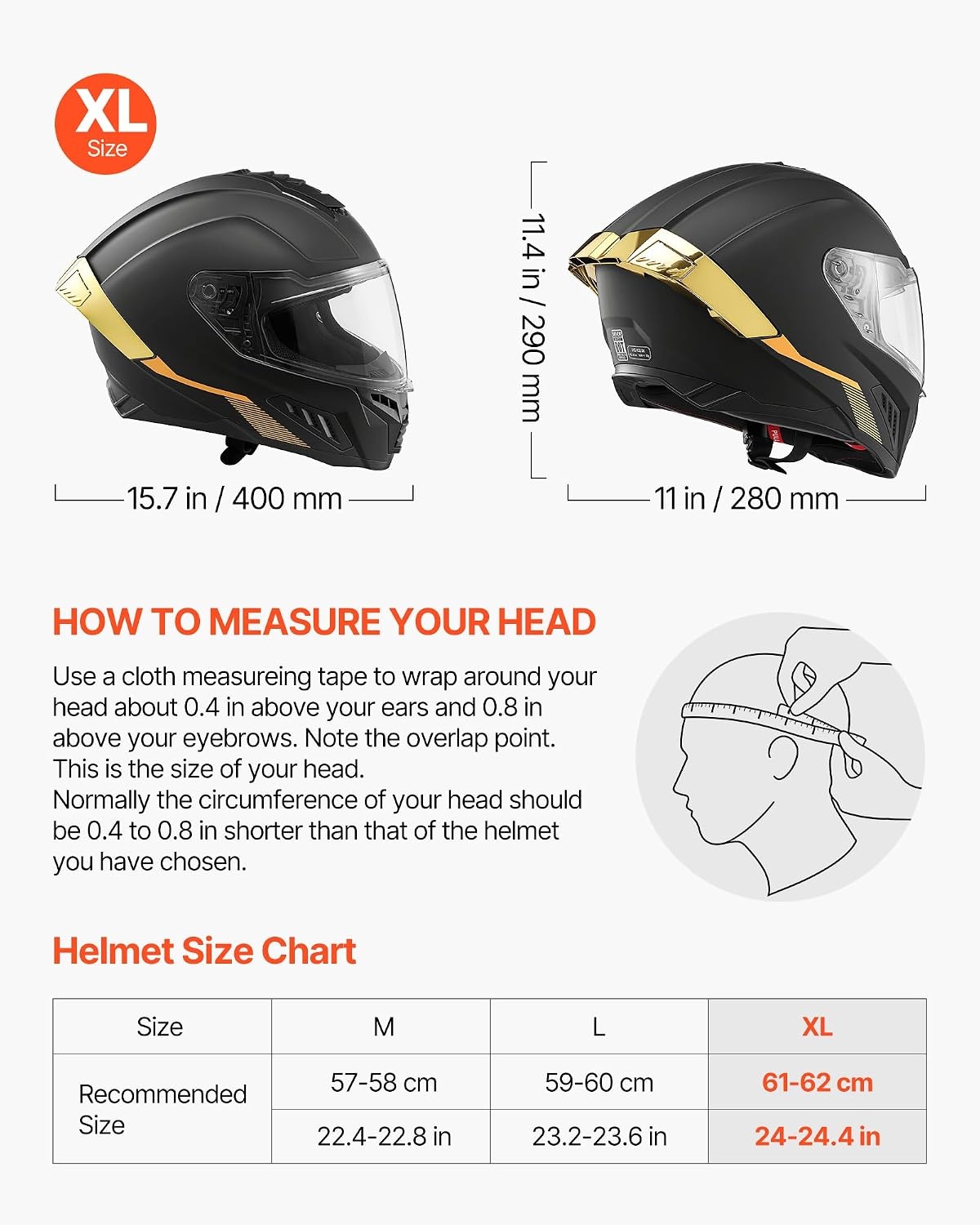 image:imageVEVOR Full Face Motorcycle Helmet DOT Approved Dual Visor amp Interchangeable Lens Smart Street ABS Helmet Comfortable Motocross Helmet Fit for Youth amp AdultsMulticolor