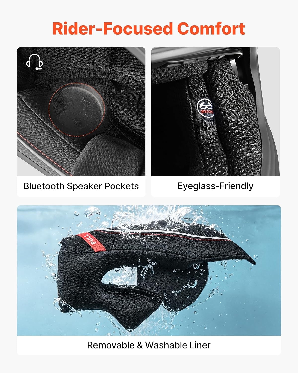 image:imageVEVOR Full Face Motorcycle Helmet DOT Approved Dual Visor amp Interchangeable Lens Smart Street ABS Helmet Comfortable Motocross Helmet Fit for Youth amp AdultsMulticolor