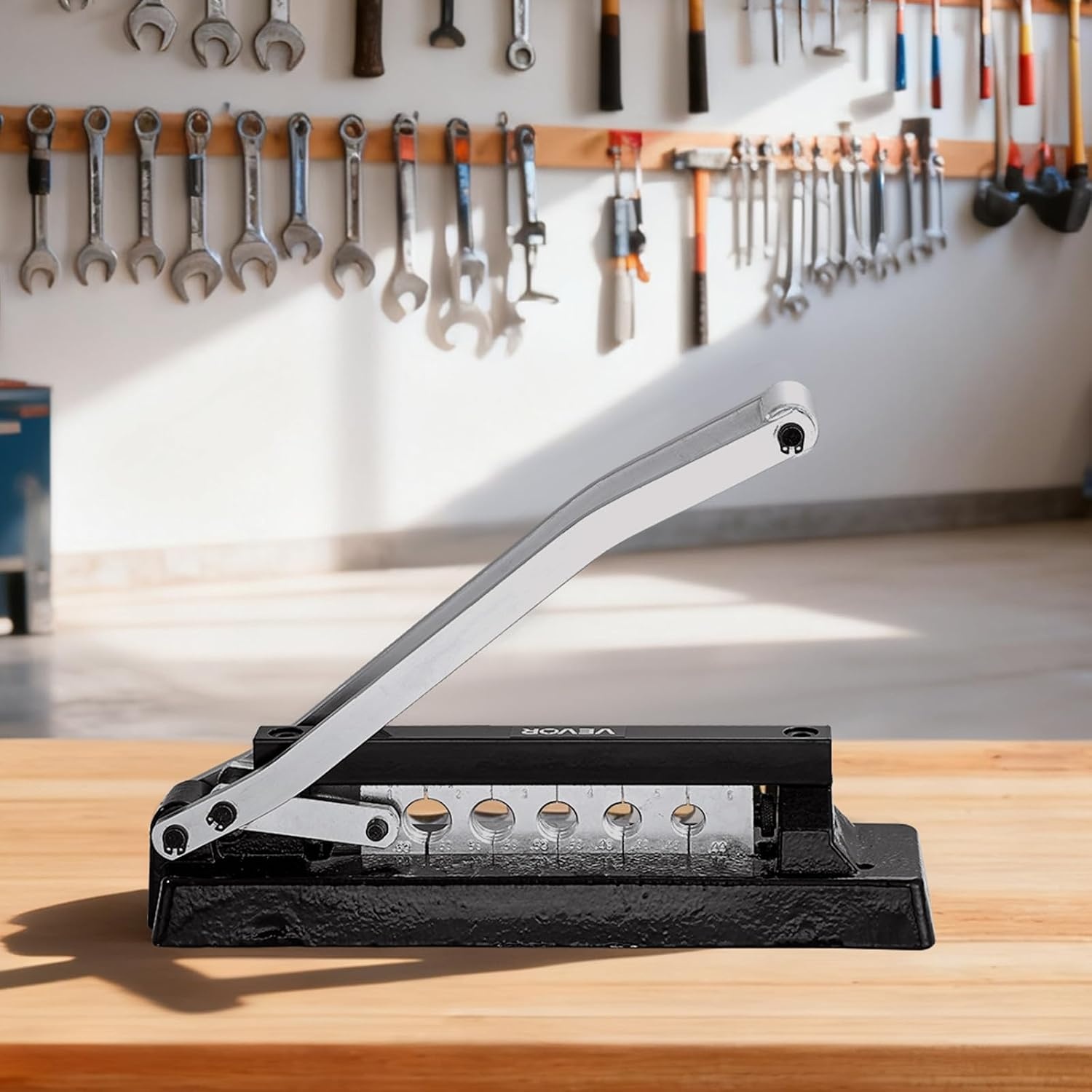 image:imageVEVOR Heavy Duty Hose Ferrule Crimping Tool Standard Bench Hose Crimper with 5 Die Holes amp 044063 Crimping Range for PVC Rubber Hoses Air Hoses Crimping Repair Kit Ferrules Not Included5 Dies Crimper