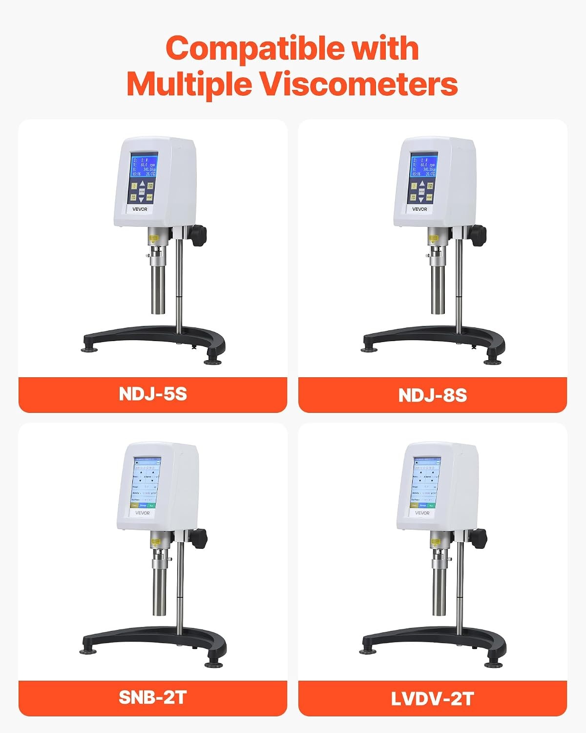 image:imageVEVOR Rotary Viscometer Rotor 180 cP 0 Viscometer Spindle Stainless Steel with Storage Case for NDJ5S NDJ8S SNB2T and LVDV2T Laboratory Digital Rotary Viscosity Meters for Low ViscosityRotor
